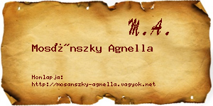 Mosánszky Agnella névjegykártya